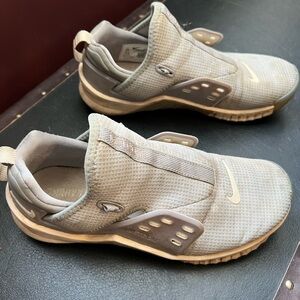 Nike Cream and Gray Slip-On Shoes